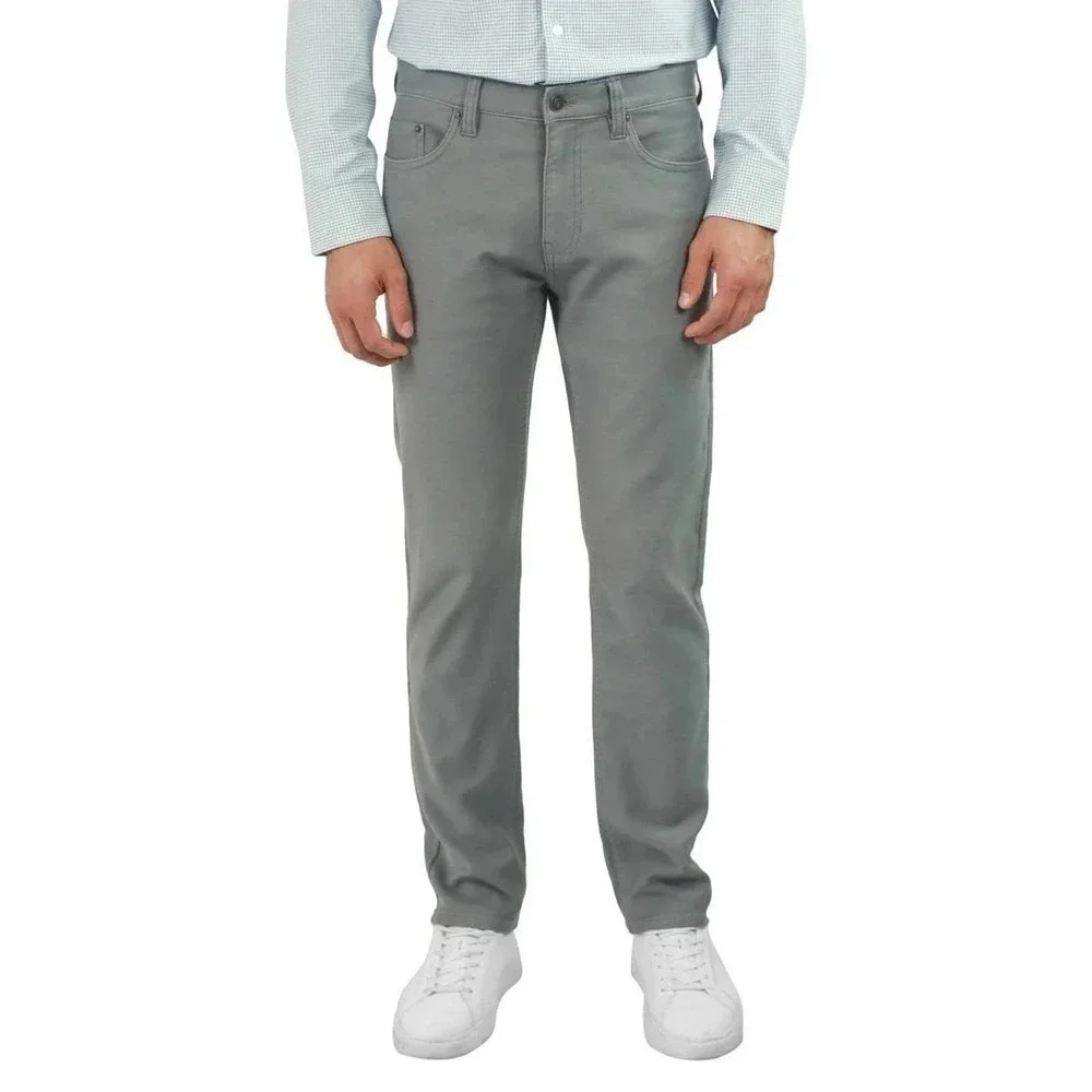 💥   Men's Size 34x30 Gray Chinos Pants 5 Pocket Stretch